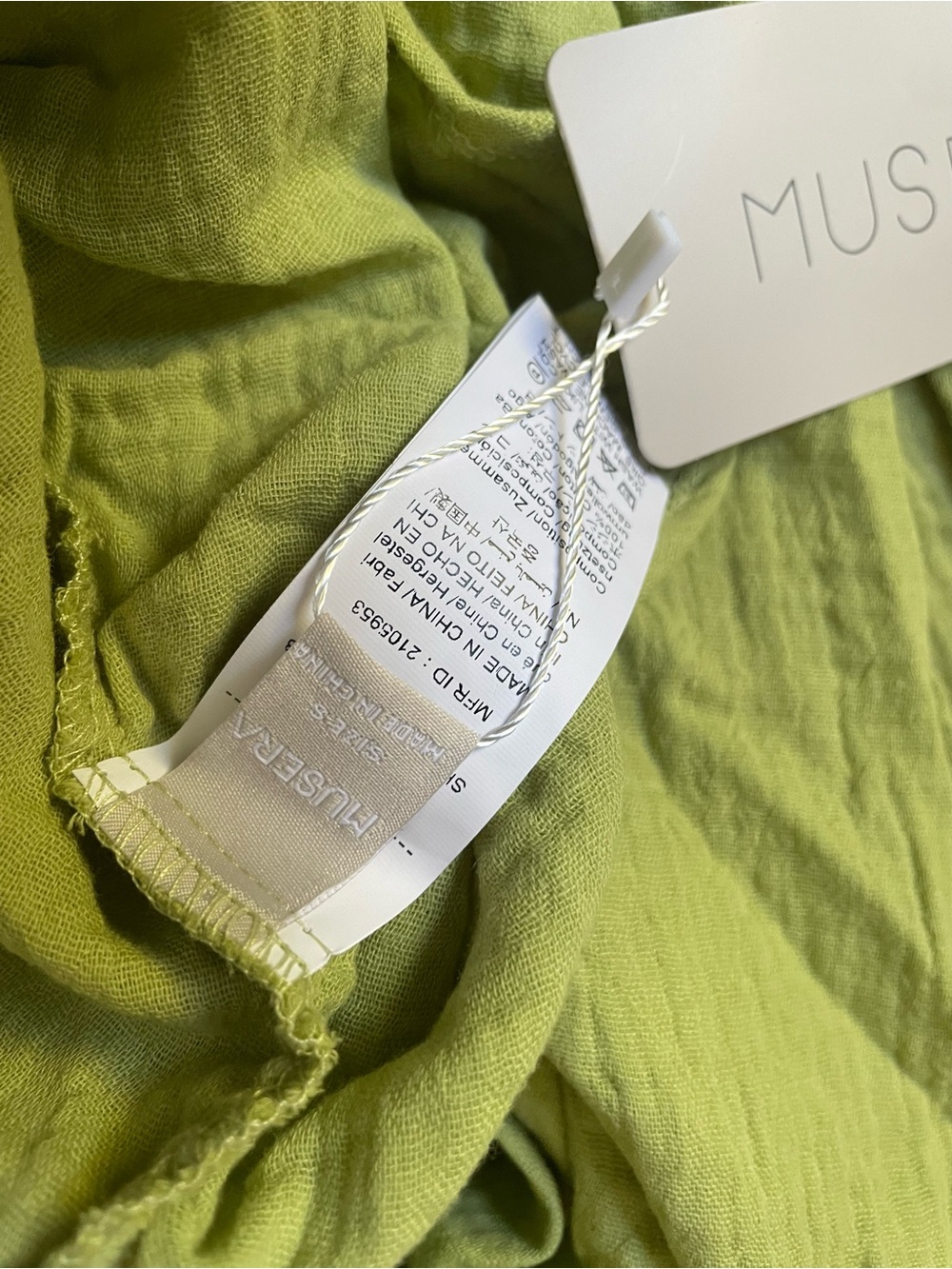 Lime Green Cotton Wrap Shirt Dress - Picture 7 of 9